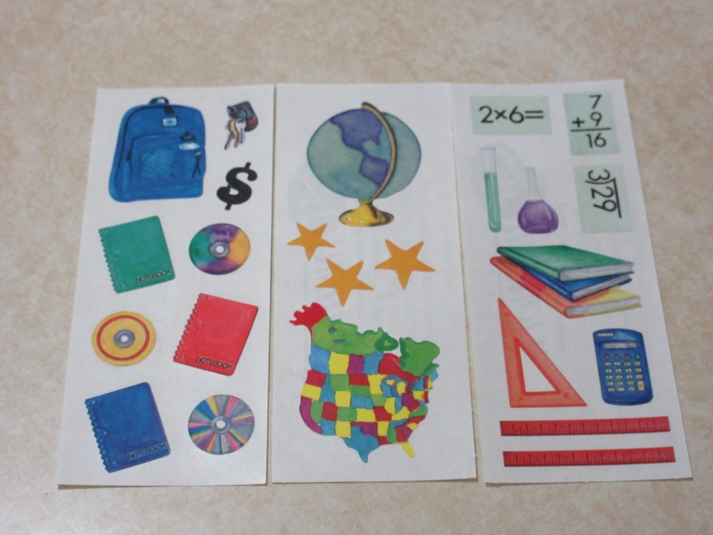 SALE!! 3 - CREATIVE MEMORIES STUDIO STICKERS - SCHOOL - NEW!!