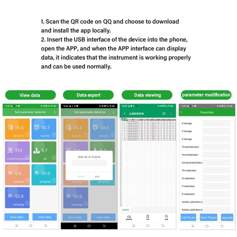 8 in 1 Multifunction Soil Acidity Meter with Nutrient Device Comfortable Handle