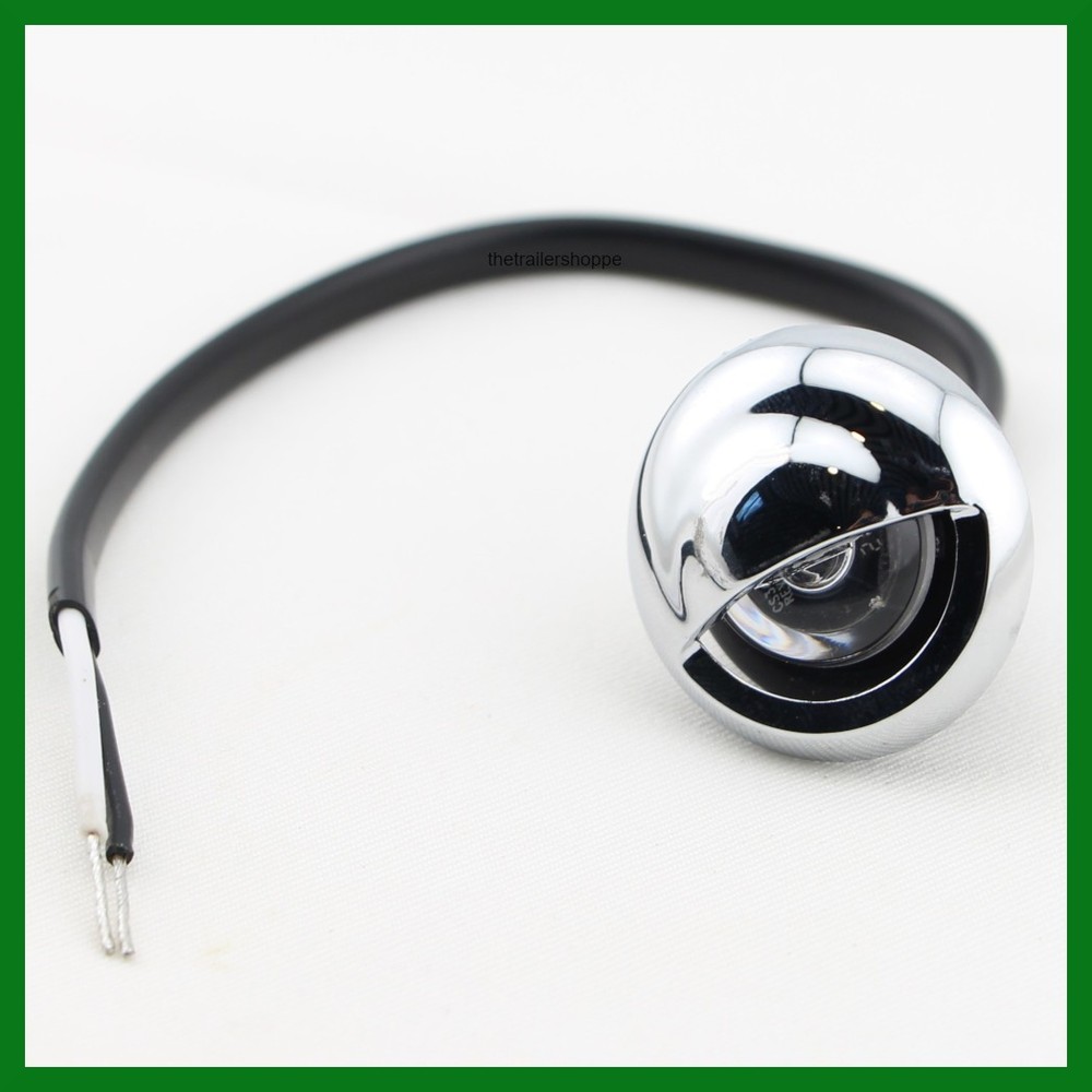 Mini 3/4" Round Grommet Mount Accent Plate Light 1 White LED -Chrome