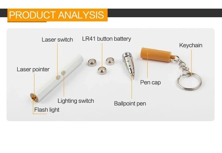 NEW 2-pack Realistic Cigarette - Laser Pointer, LED Flashlight & Pen Keychain!