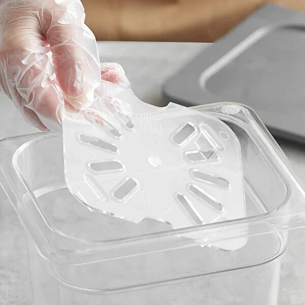 (12 Pack) Vigor 1/6 Size Clear Polycarbonate Drain Tray 247FP16DCL