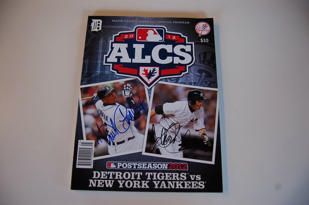 2012 ALCS Yankees - Tigers Program w/ Ichiro Suzuki + Miguel Cabrera Auto JSA