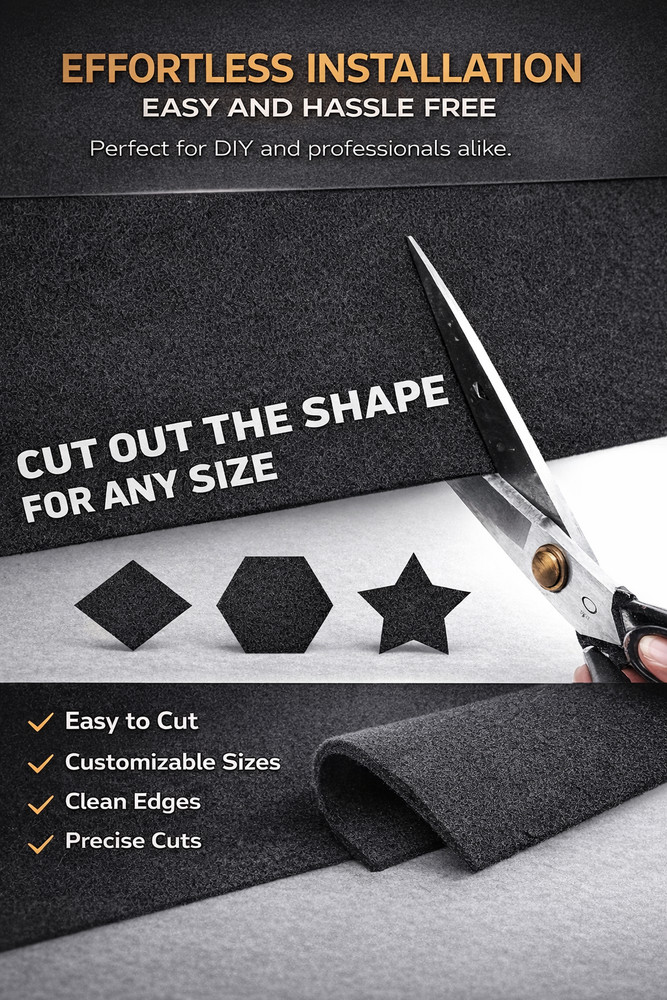 Absolute C3BK 3' Long 4' Wide Black Carpet for Speaker Sub Box Carpet