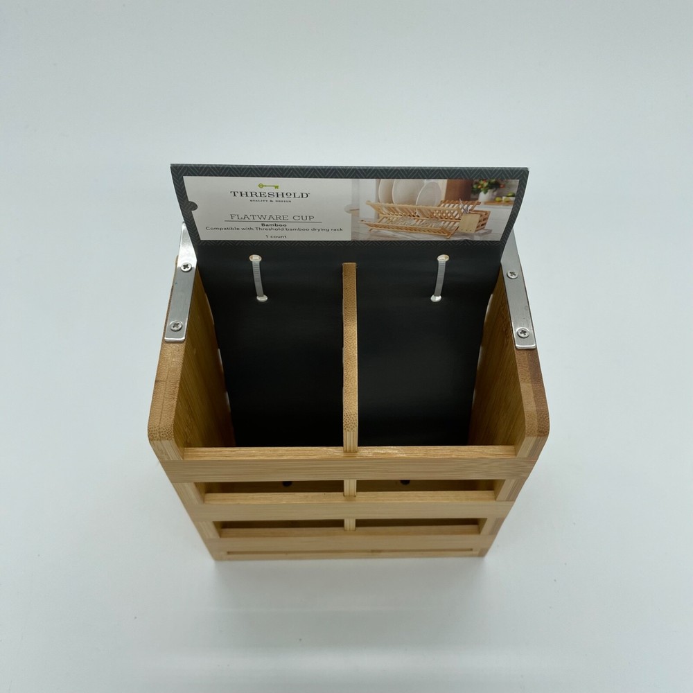 Threshold Bamboo Flatware Cup Compatible with Threshold Bamboo Drying Rack