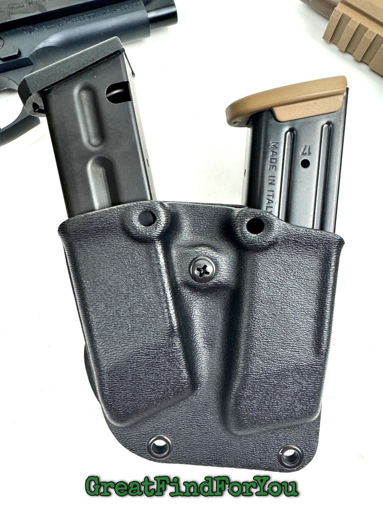G-Code DMO3 Double Pistol Magazine Carrier/Pouch Kydex Small Paddle - Black