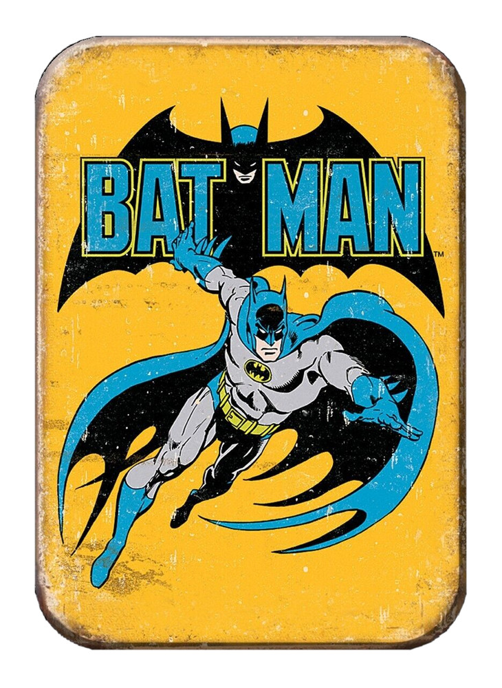 BATMAN YELLOW MAGNET 2.5” X 3.5” ROUNDED CORNERS NEW