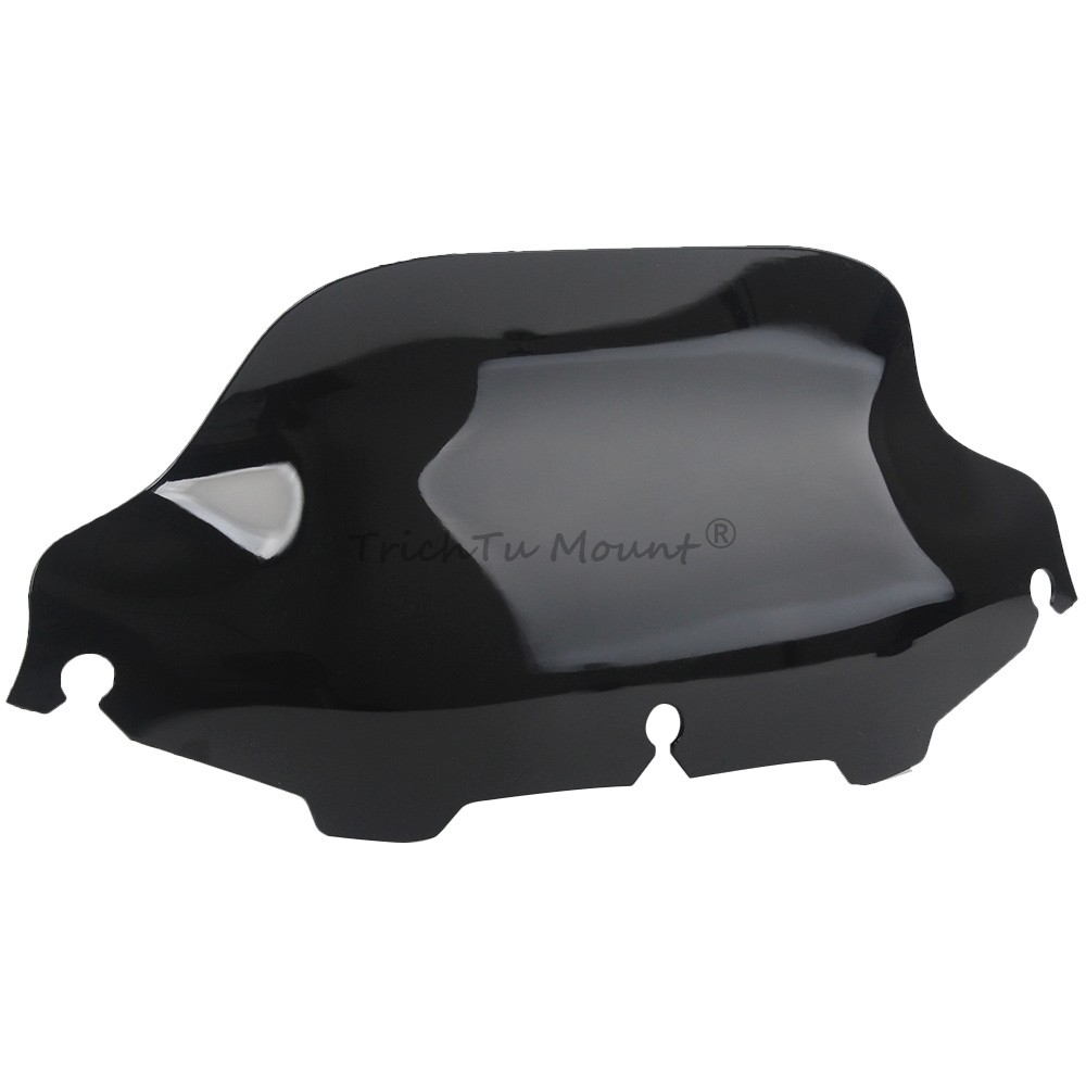 For Harley Electra Glide Classic 1996-2013 8" Wave Windshield Windscreen Black