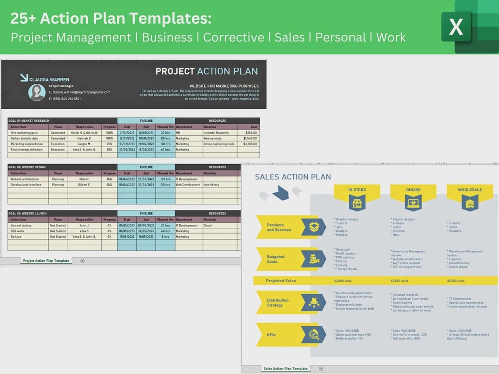 25+ Action Plan Templates Excel | Project, Business, Personal, Sales & Strategy