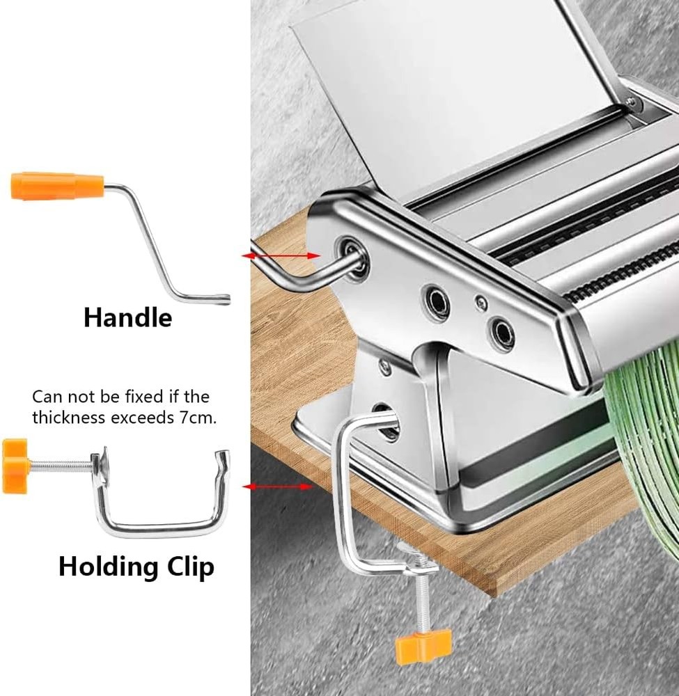Pasta Maker Handle Replacement,Manual Noodle Fixing as picture show