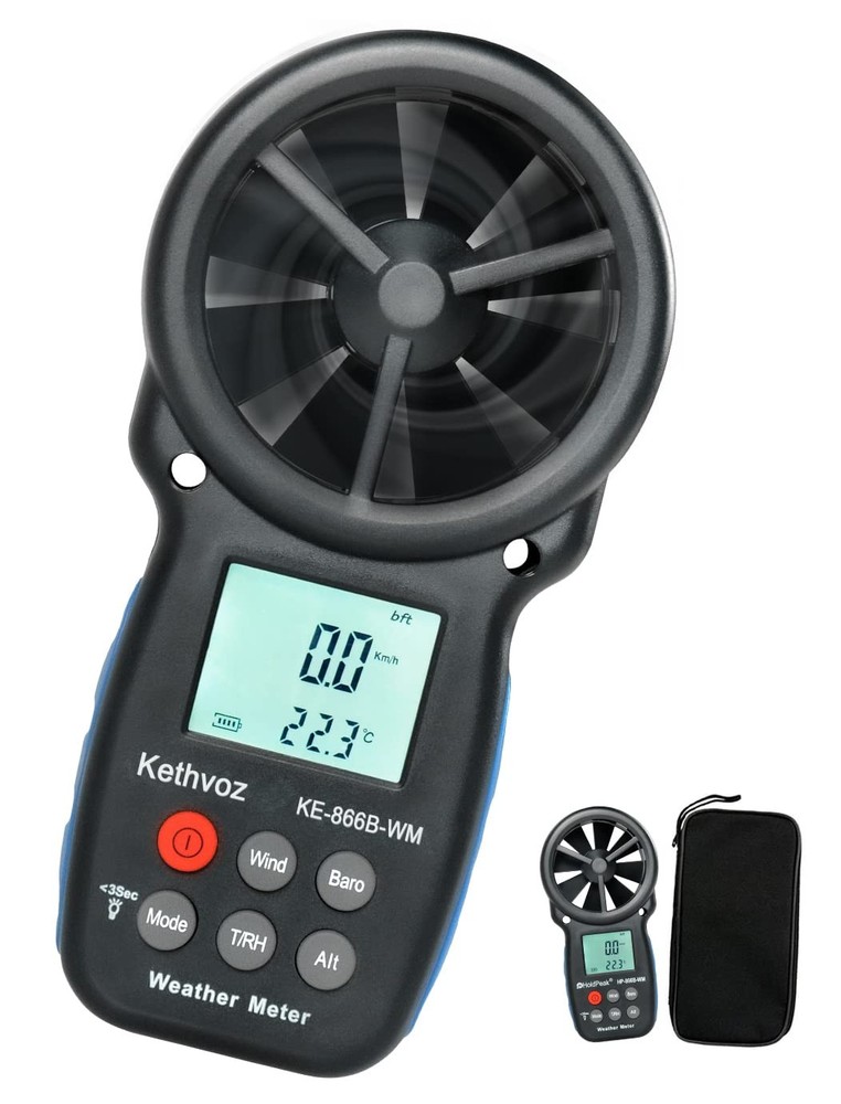 Digital Anemometer Handheld Wind Meter for Measuring Wind Speed, Wind...