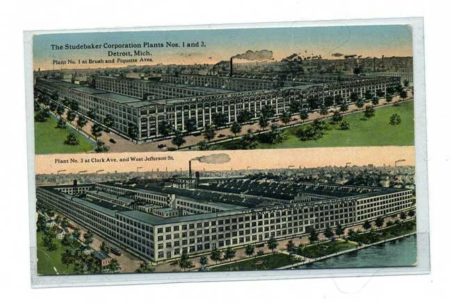 Studebaker Factories Post Card   Detroit