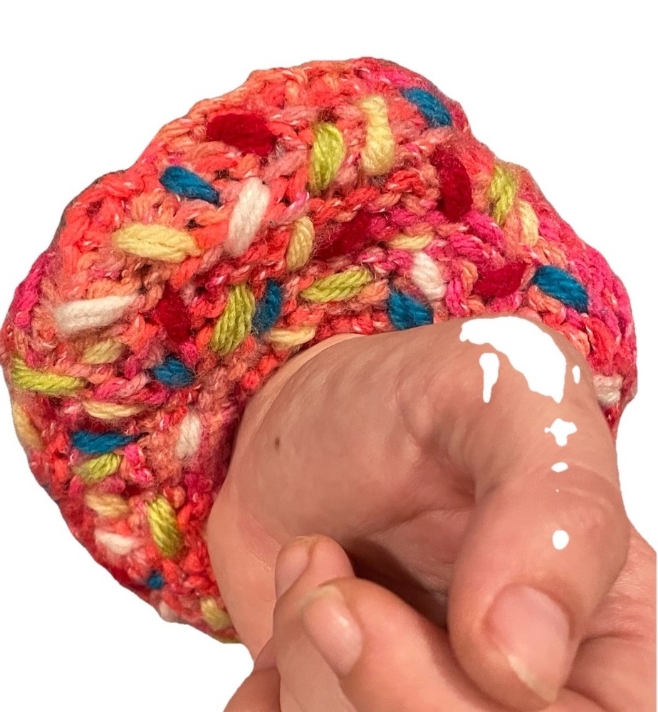 Handmade Simpson Inspired Multicolor Yarn Scrunchie (IMPERFECTLY SHAPED)