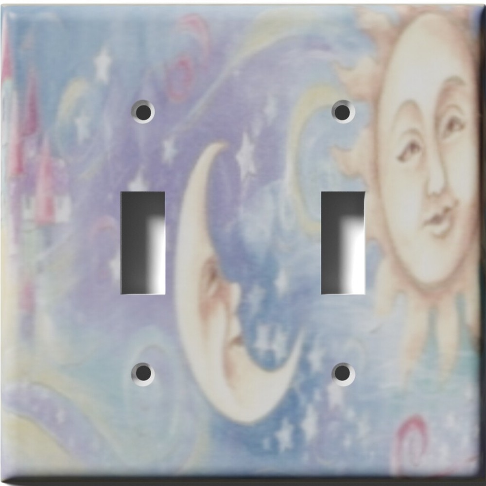 SnazzySwitch Sun And Moon Decorative Light Switch Plate Cover