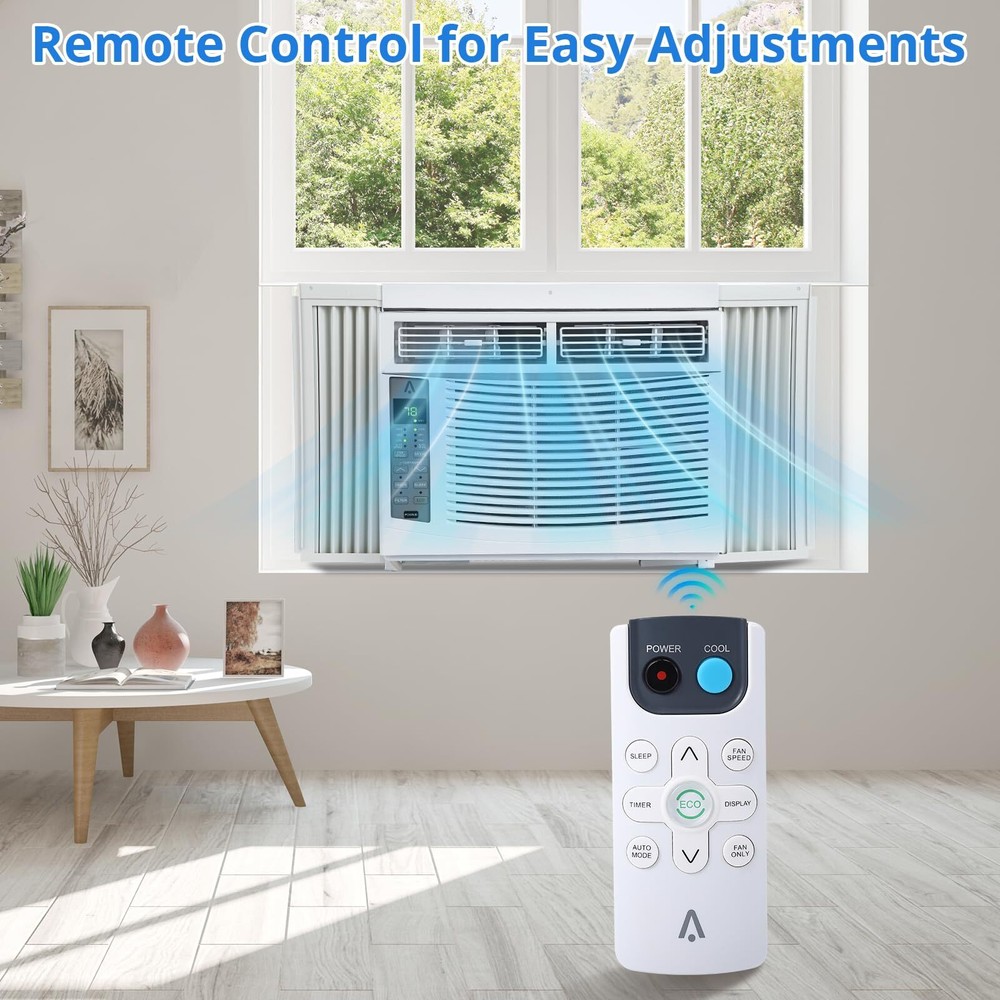 6000 BTU Window Air Conditioner Window AC Unit W/Remote Control Timer Function
