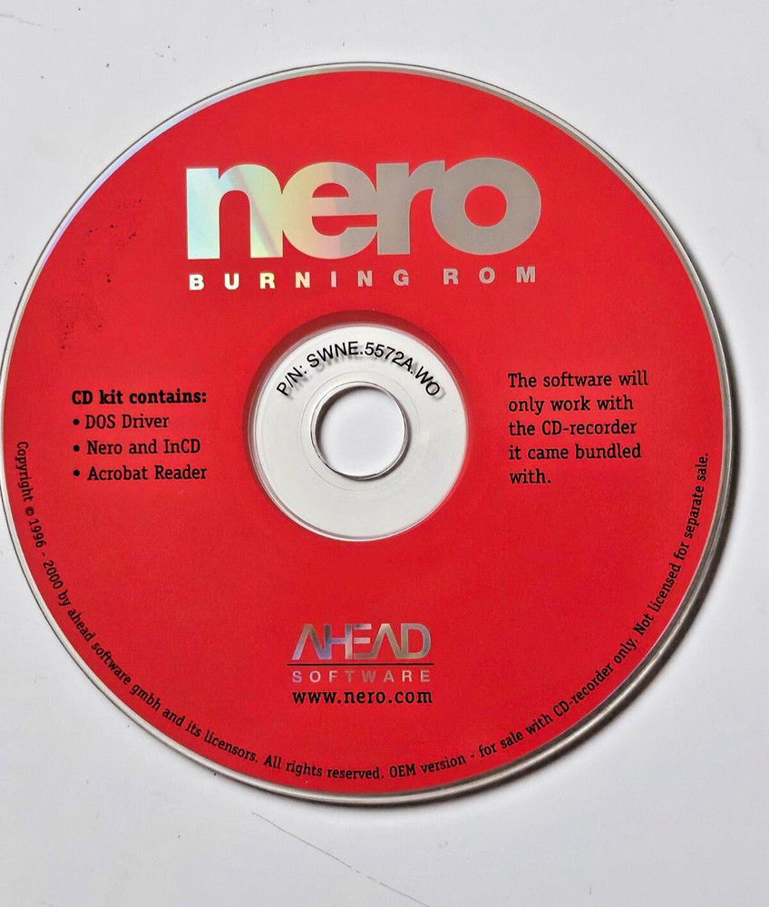 Nero Burning Rom Replacement CD Burning Software CD DOS Drive