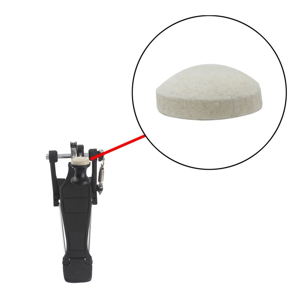 Medium Hardness Drum Pedal Beater Felt Pads and Convenient Replacement