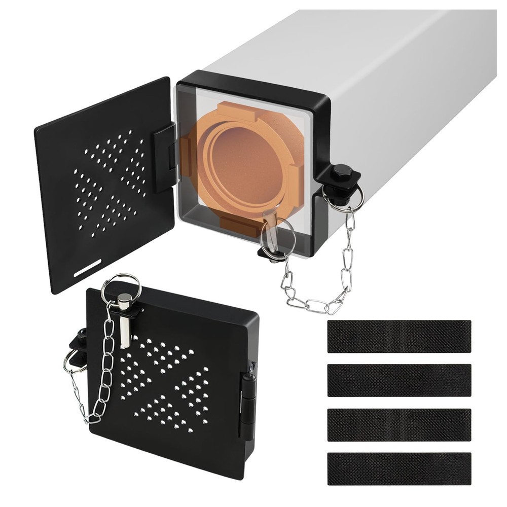 2 Pack RV Bumper End Cap, Sewer Hose Storage Cover with Vent Holes, Fits Stan...