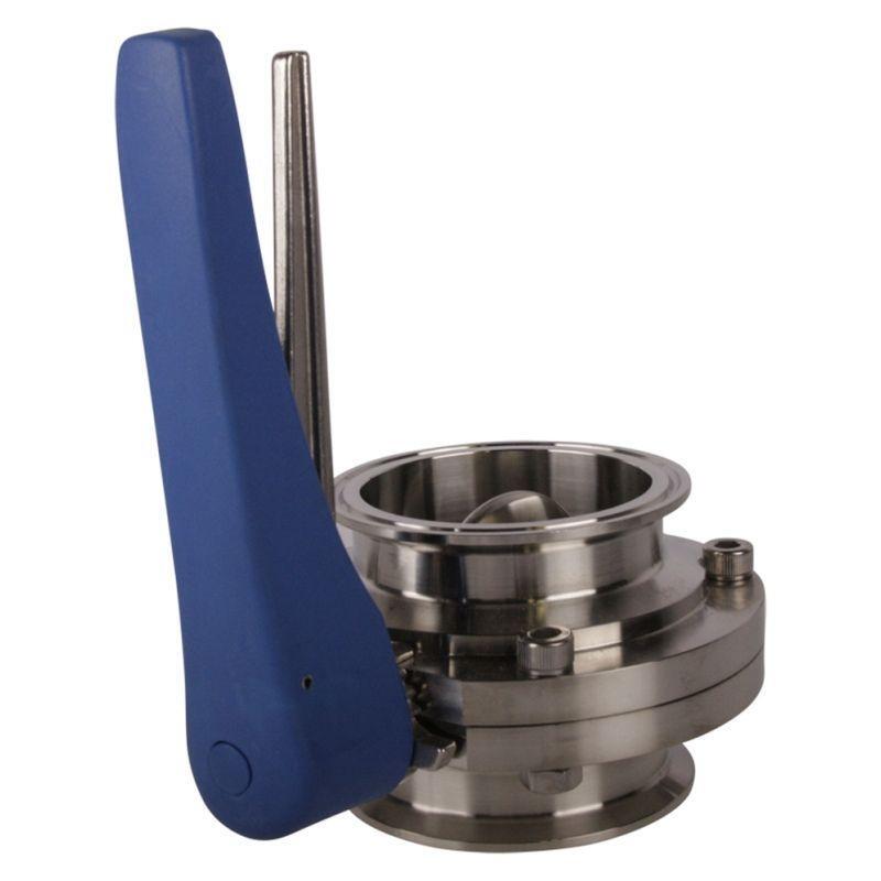 Sanitary Butterfly Valve | Tri Clamp 3 inch Trigger Handle/Silicone
