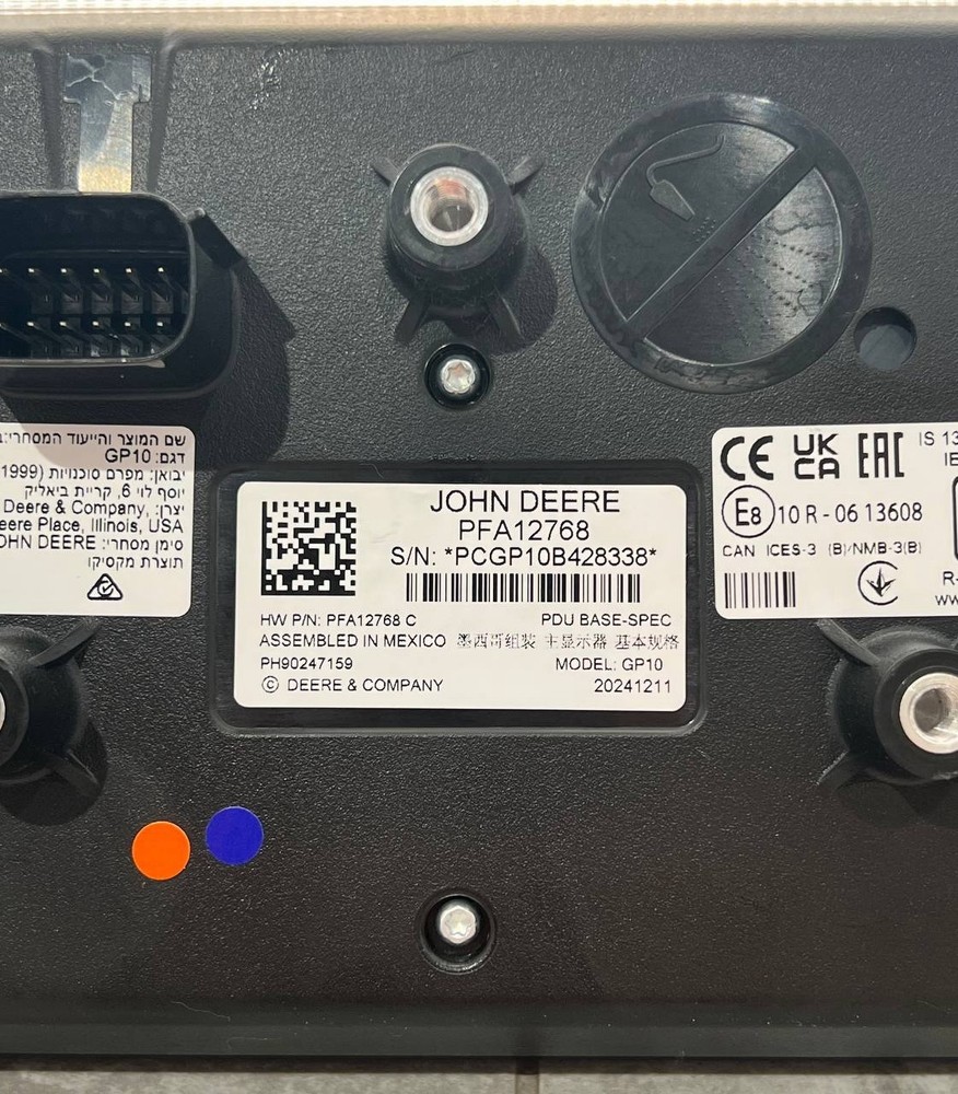 PFA12768 John Deere Display Module Original Pdu Base-spec Gp10