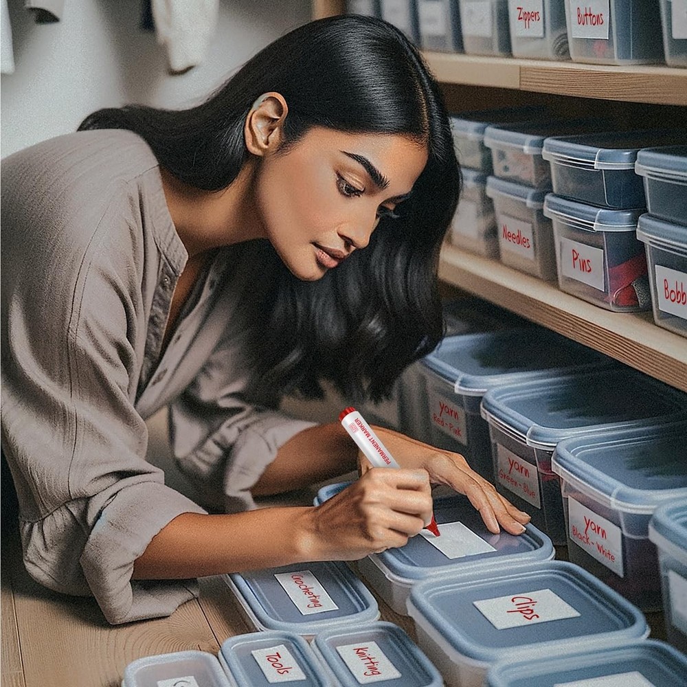 Red Chisel Tip Permanent Markers for Versatile Use on Multiple Surfaces