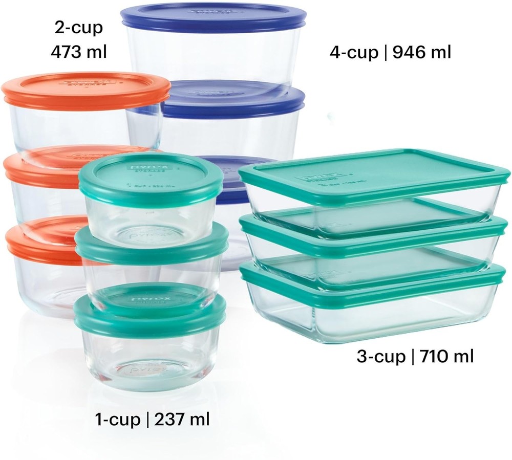 Versatile 12-Pack Meal Prep Containers: Microwave & Dishwasher Safe Glass Set