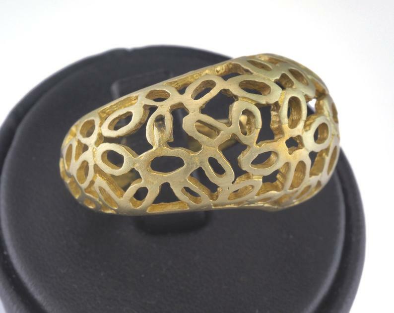 Adjustable Ring Raw brass (16.5mm 6US inner size - Adjustable ) 2899