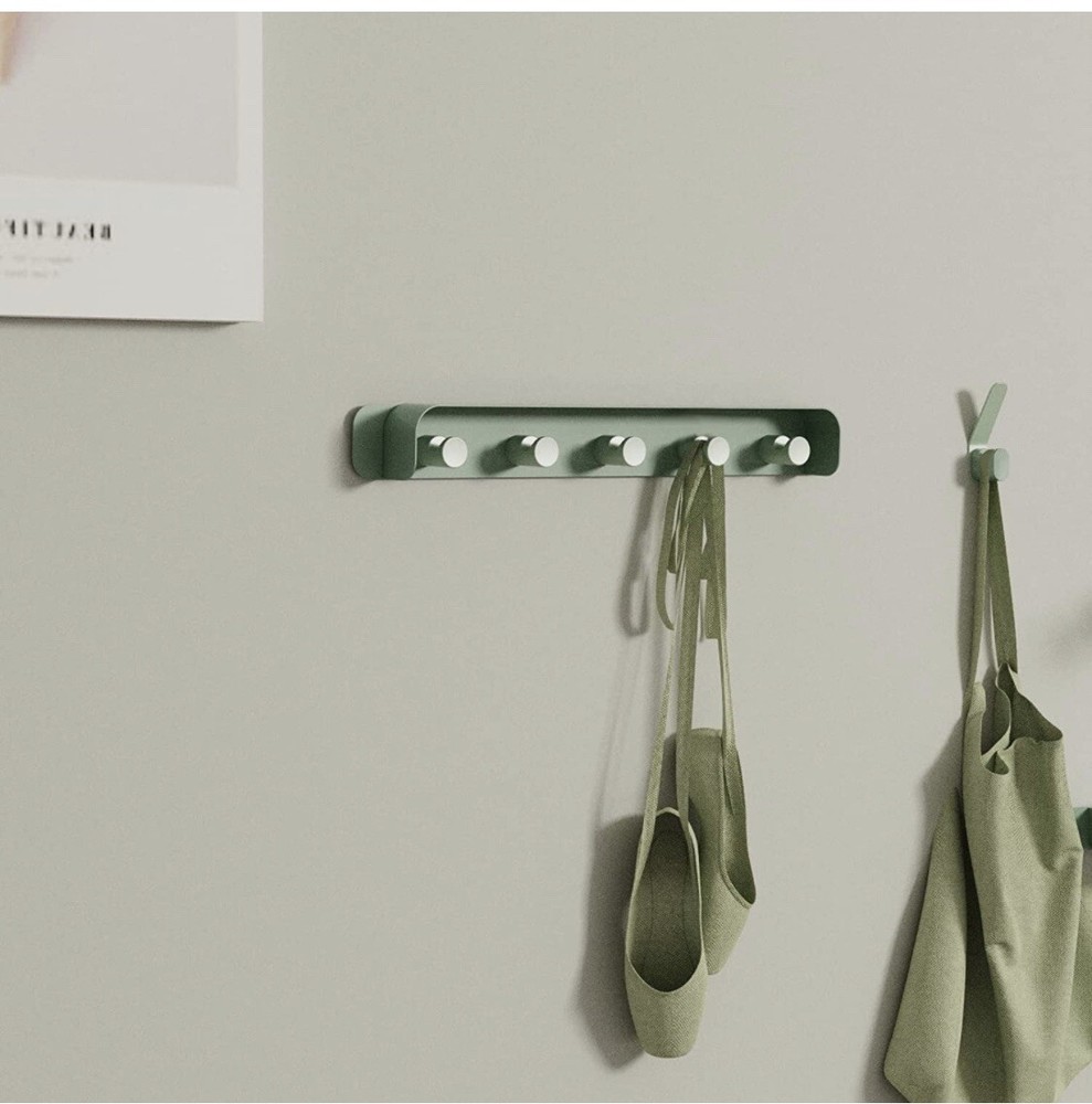 Coat Hook Rack with Ceramic-Like Coating, Decorative Wall