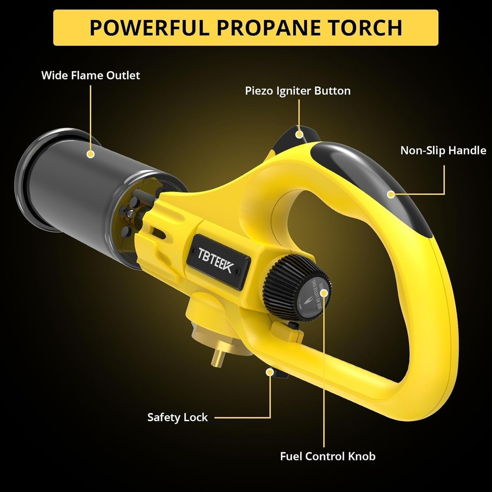 Sous Vide Torch Lighter, Safety Lock, Adjustable Flame
