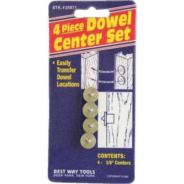 ( 4 PACK)  3/8" DOWEL CENTER