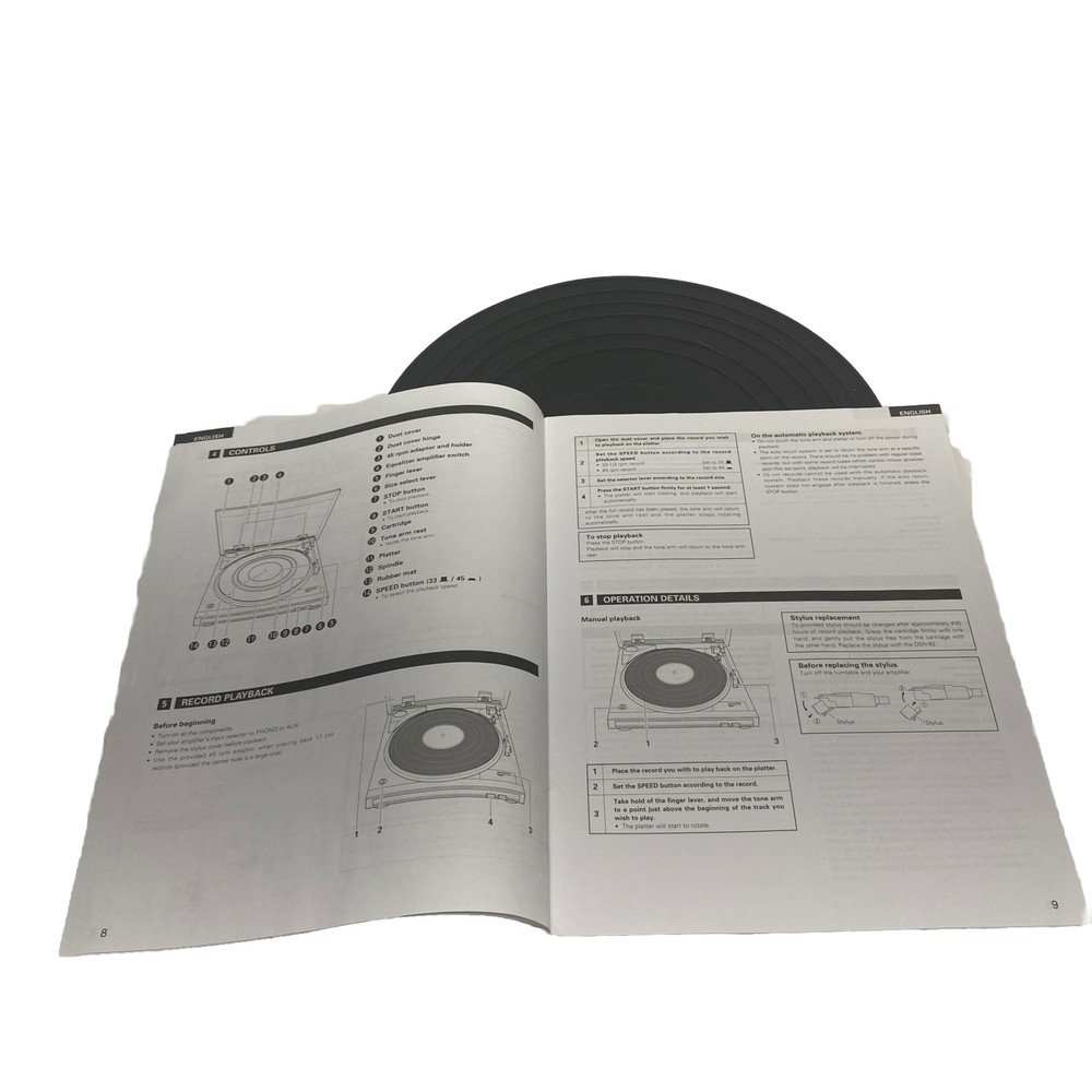 Denon DP-29F Manual & Rubber Slip Mat