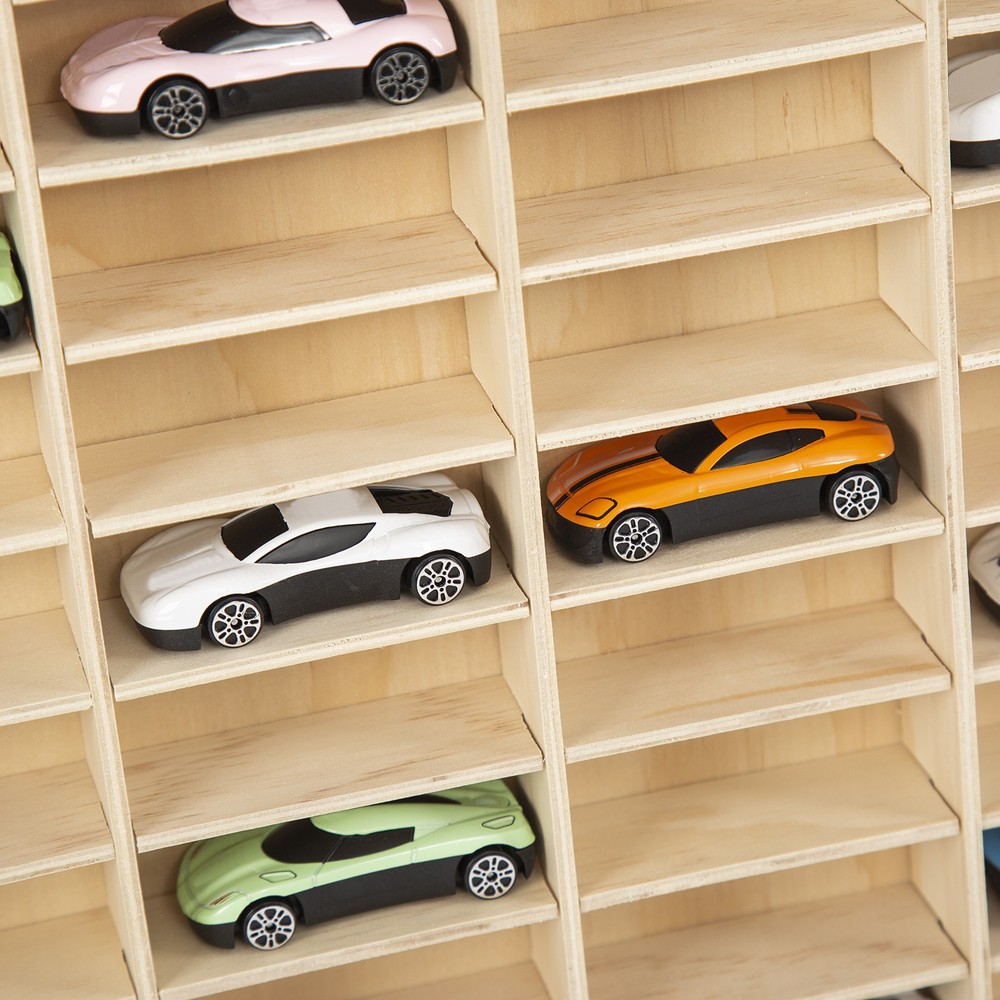80Grid Model Car Diecast Display Case Storage Rack Wall Mount Rack 1:64 Scale