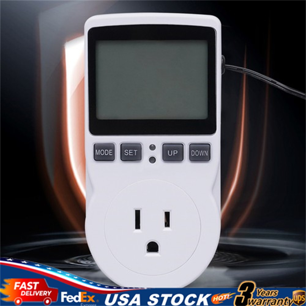 LCD Digital Plug in Thermostat Timer Switch Socket Temperature Controller Switch