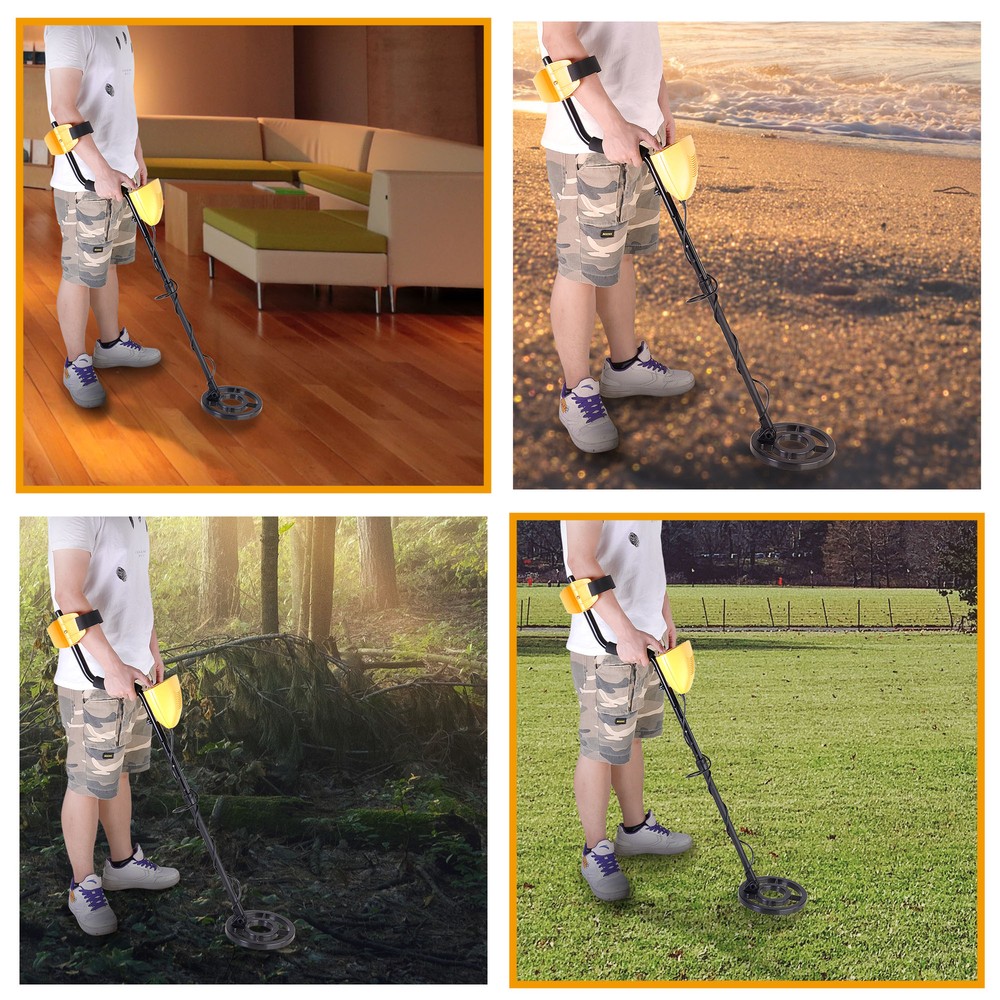 MD-3010II Metal Detector Digger LCD Display Deep Sensitive Light Hunter Coil