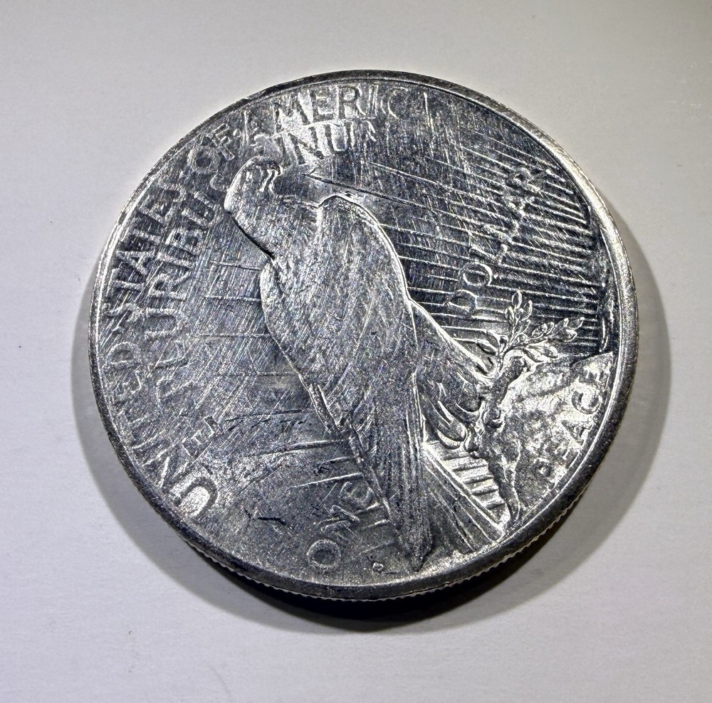 Nice Luster 1924 S PEACE DOLLAR UNC MS DETAILS (cleaned) NICE STRIKE