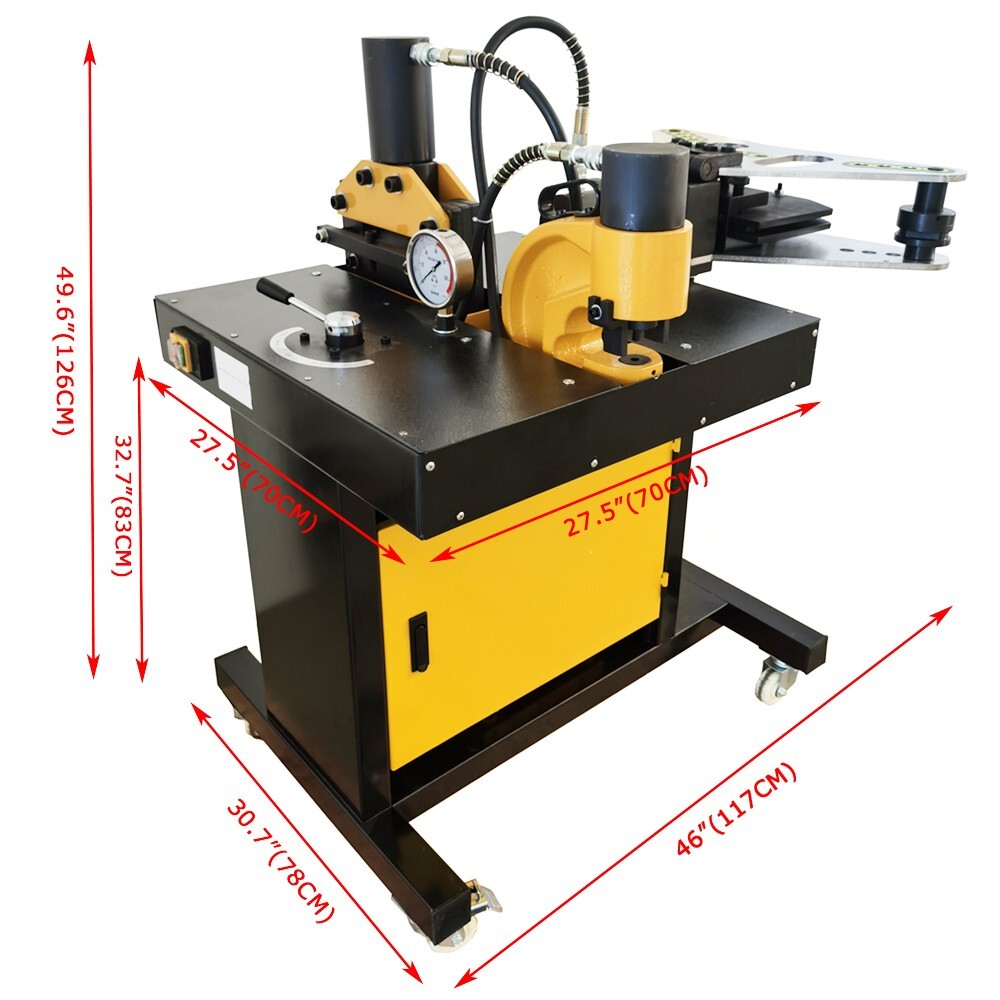 110V 4in1 Multifunctional Busbar Processor Bus Processing Machine Shearing+Punch