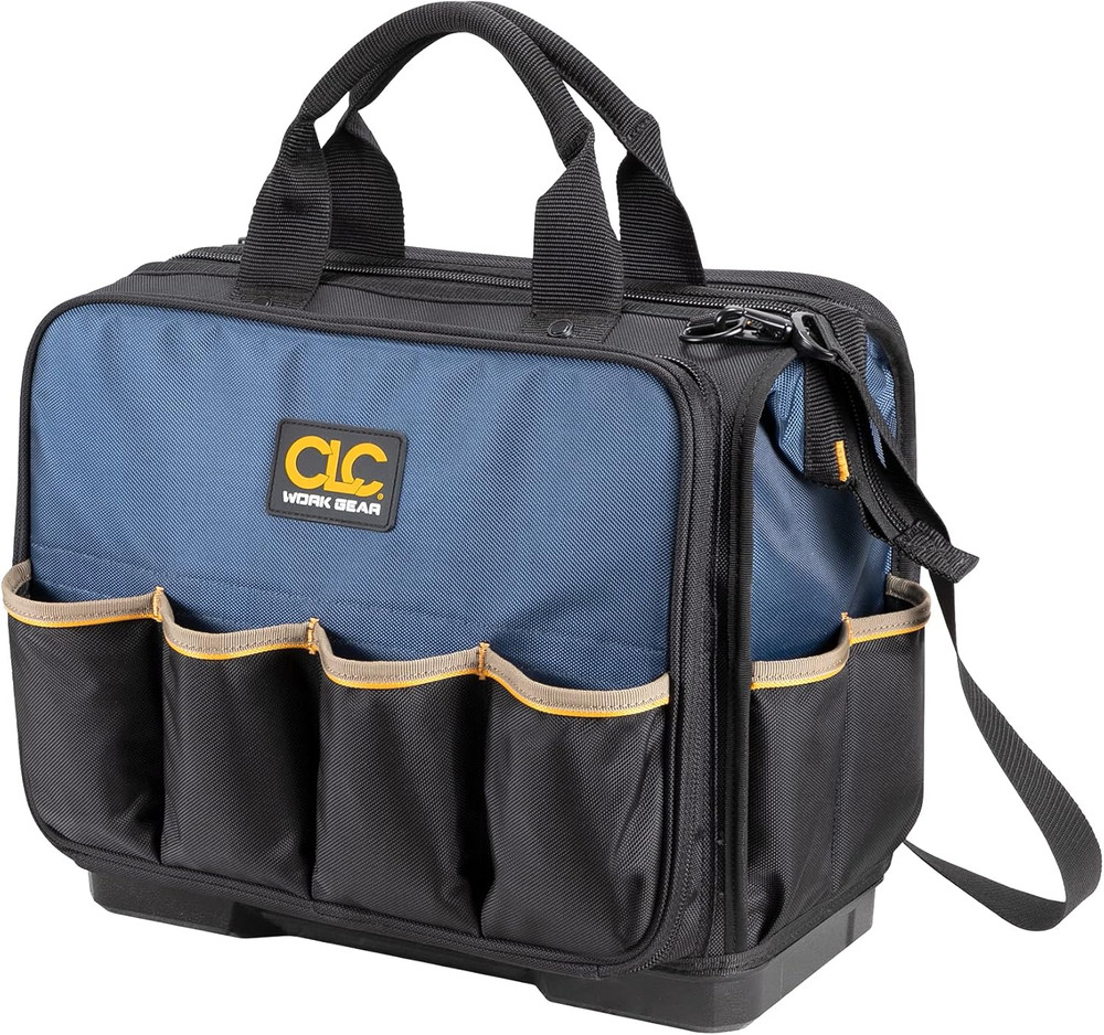 CLC Work Gear PB1543 17" Molded Base Multi-Compartment Technician'S Tool Bag,Bla