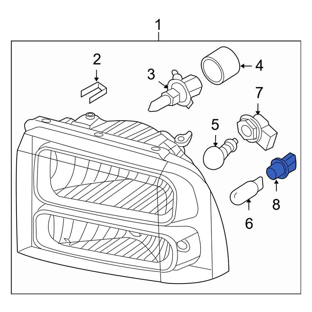 Ford AL8Z13411C Rear Back Up Light Socket