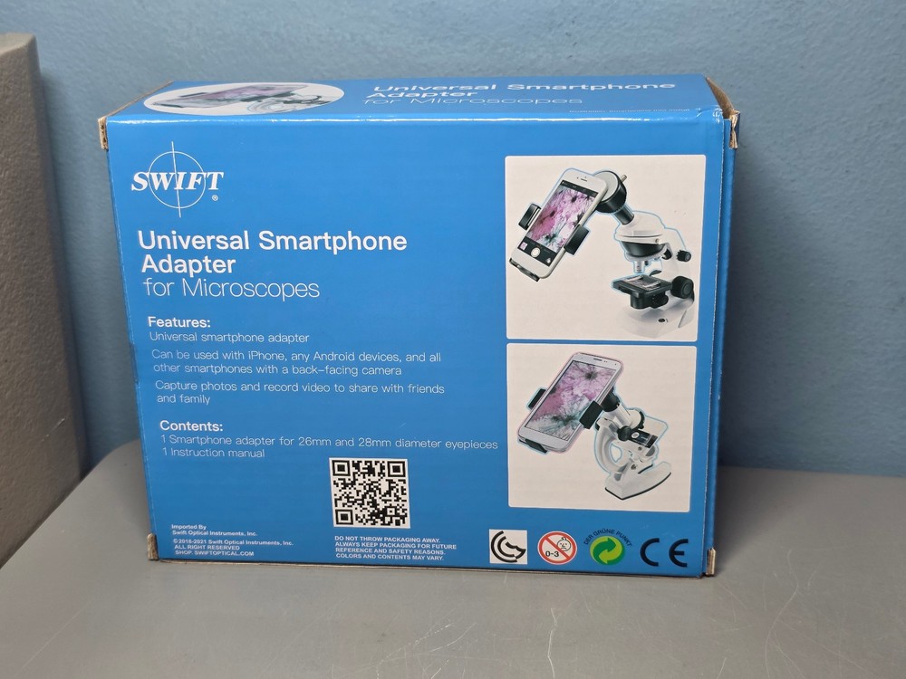 Swift Microscope Lens Adapter, Smartphone Camera Adapter Mount SPA-E2628 -New