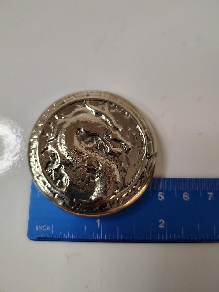 Dragon round Solid Brass Handmade 4.5 Oz