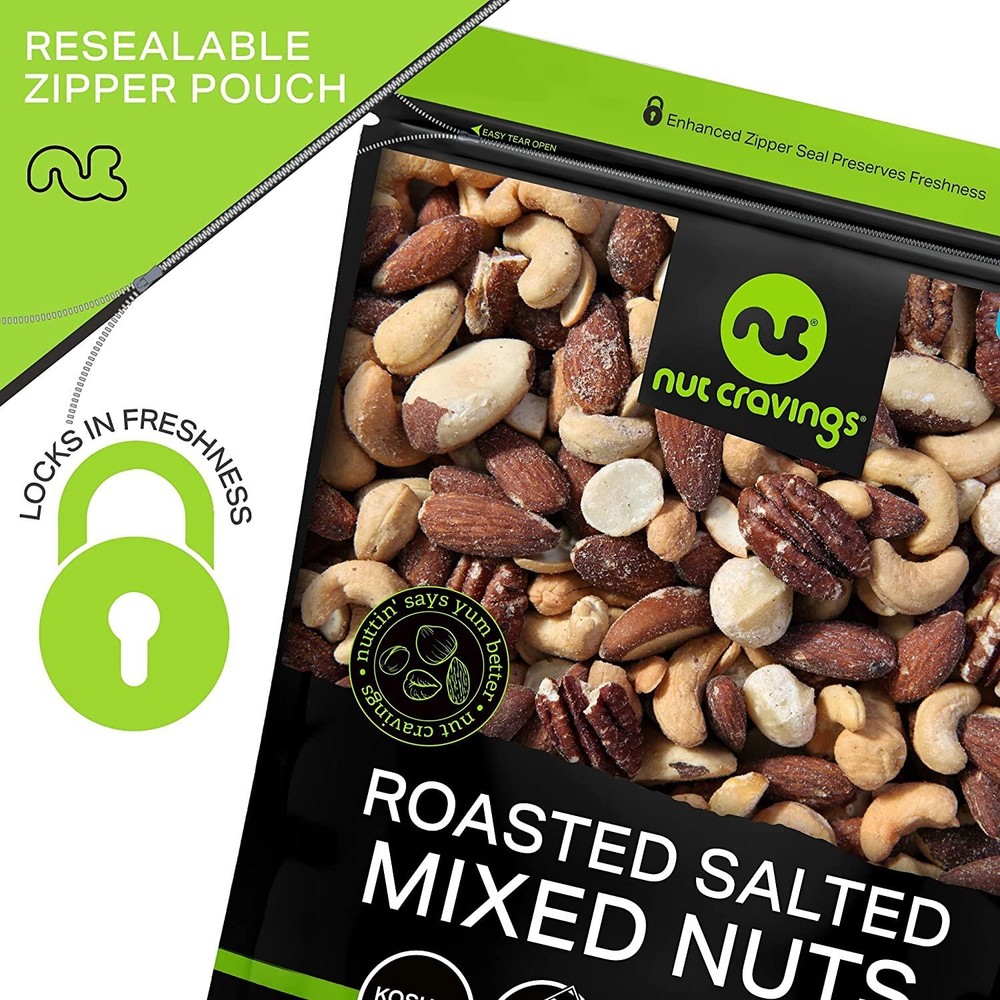 Roasted & Salted Mixed Nuts - Brazils, Pecans, Almonds, Hazelnuts, Cashews...