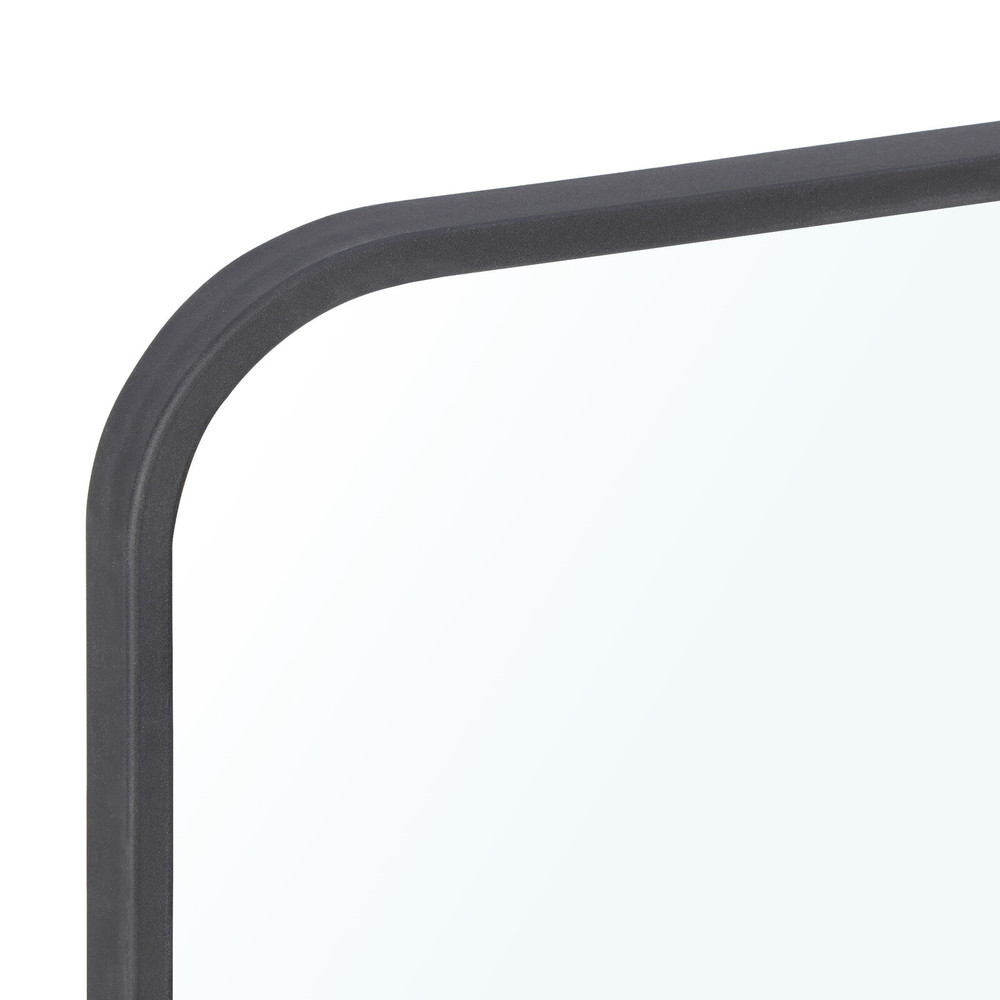 Rectangular Wall Mirror 24'' × 36'' Metal Black Frame Suit for Bedroom Bathroom