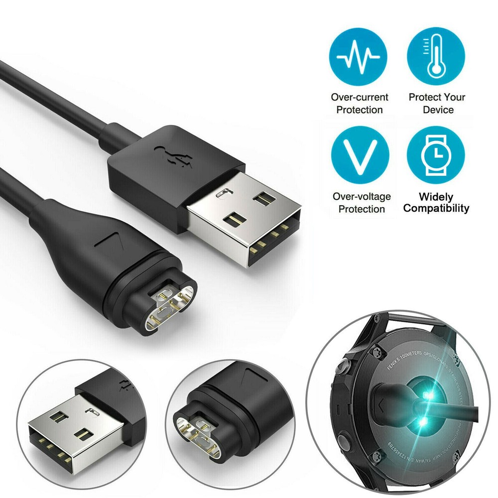 USB Charger Dock Data Sync Charging Cable For Garmin Forerunner 255 255S Music