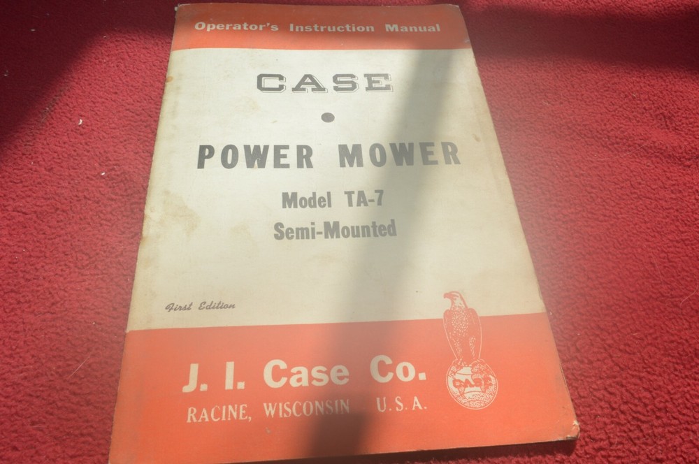 Case Tractor TA-7 Power Mower Operator's Manual AMIL15