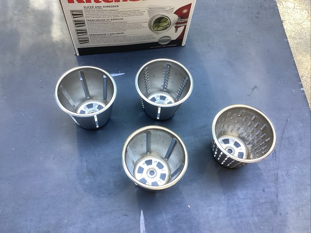 KitchenAid RVSA Rotor Vegetable Slicer Shredder Replacement 4 Attachment Cones
