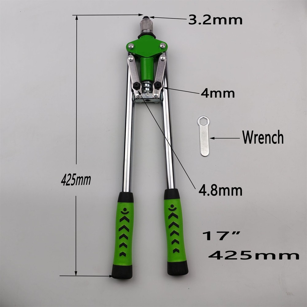 Hand Rivet gun 17 inch for 3.2 4 4.8mm rivets Manual Riveting Tool