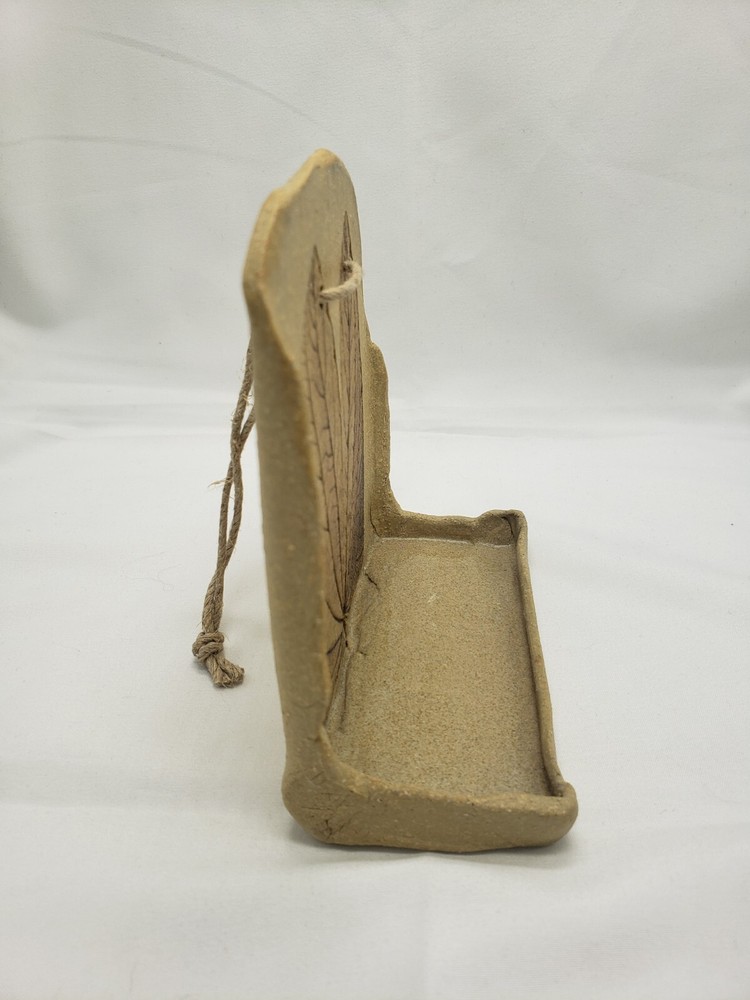 Handmade Clay Leaf Print Wall Hanging Birdfeeder