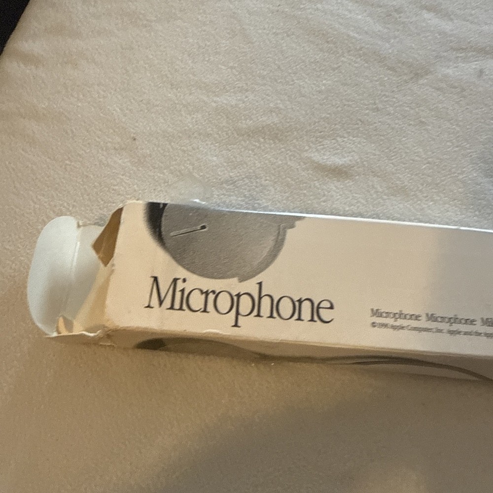 Apple Microphone Original Box Apple Computer Mic Vintage 1990 Open Box *Read