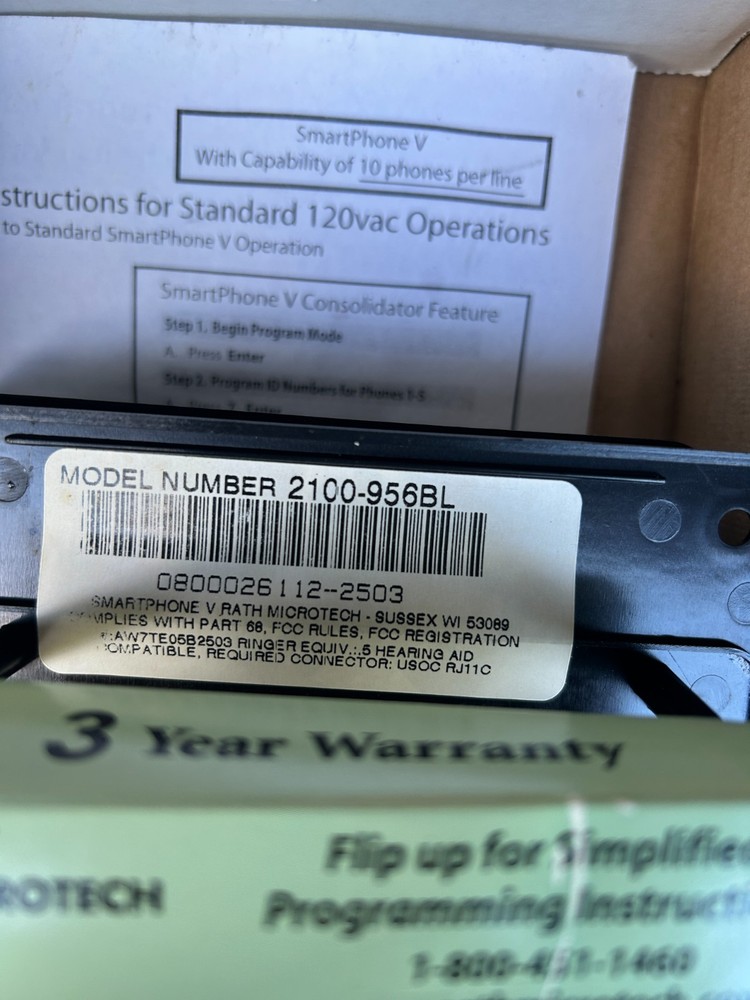 New Rath Microtech 2100-956 Elevator Phone