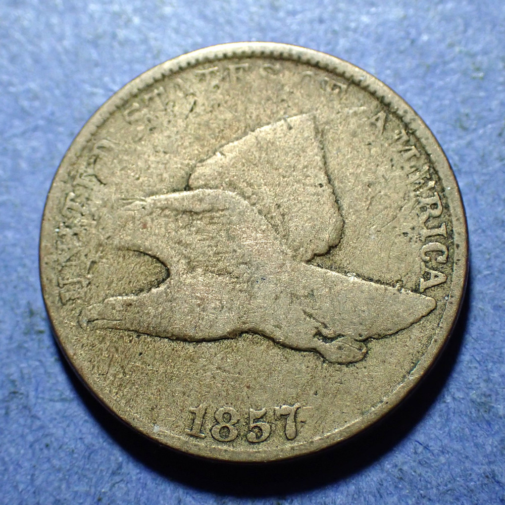 1857 Flying Eagle Cent  Good