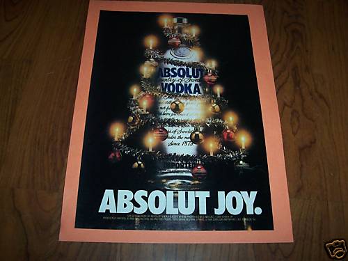 ABSOLUT JOY AD -1994-MINT GRADE
